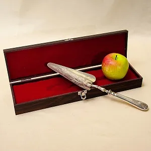 Сервировка Стола - Винтажная Лопатка для подачи, Металл Silverplate, Франция 50 гг.