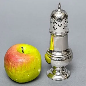 Металлическая Баночка - Емкость для сахарной пудры, Sheffield, Англия 50 гг.