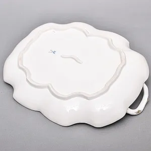 Сервировочное Блюдо с ручками - Тарелка - Поднос «Цветочный Букет», MEISSEN Германия - первая половина ХХ века.