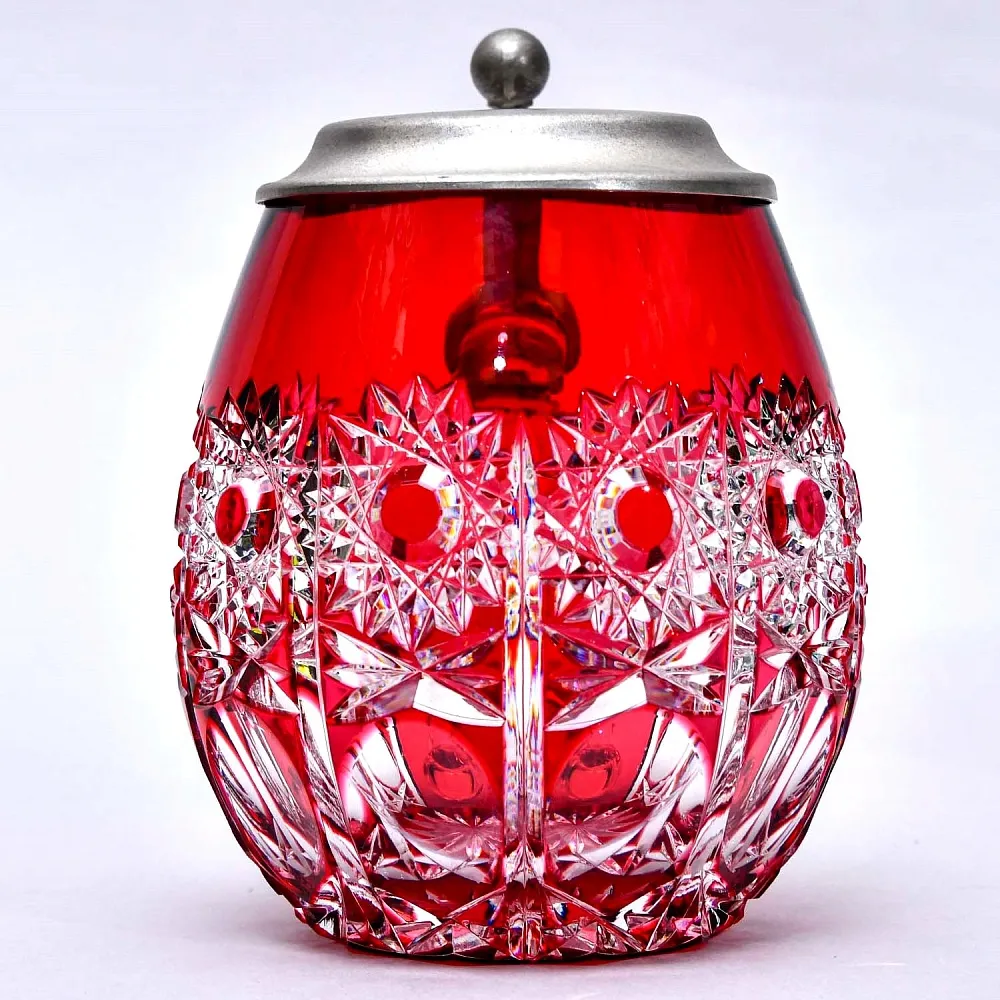 Винтажная Хрустальная Пивная Кружка с оловянной крышкой, NACHTMANN Германия, 60 гг.