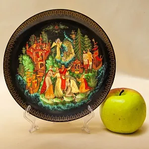 Коллекционная Тарелка «СКАЗКА О ЦАРЕ САЛТАНЕ» Фарфор - ЛФЗ, СССР -1989 год.