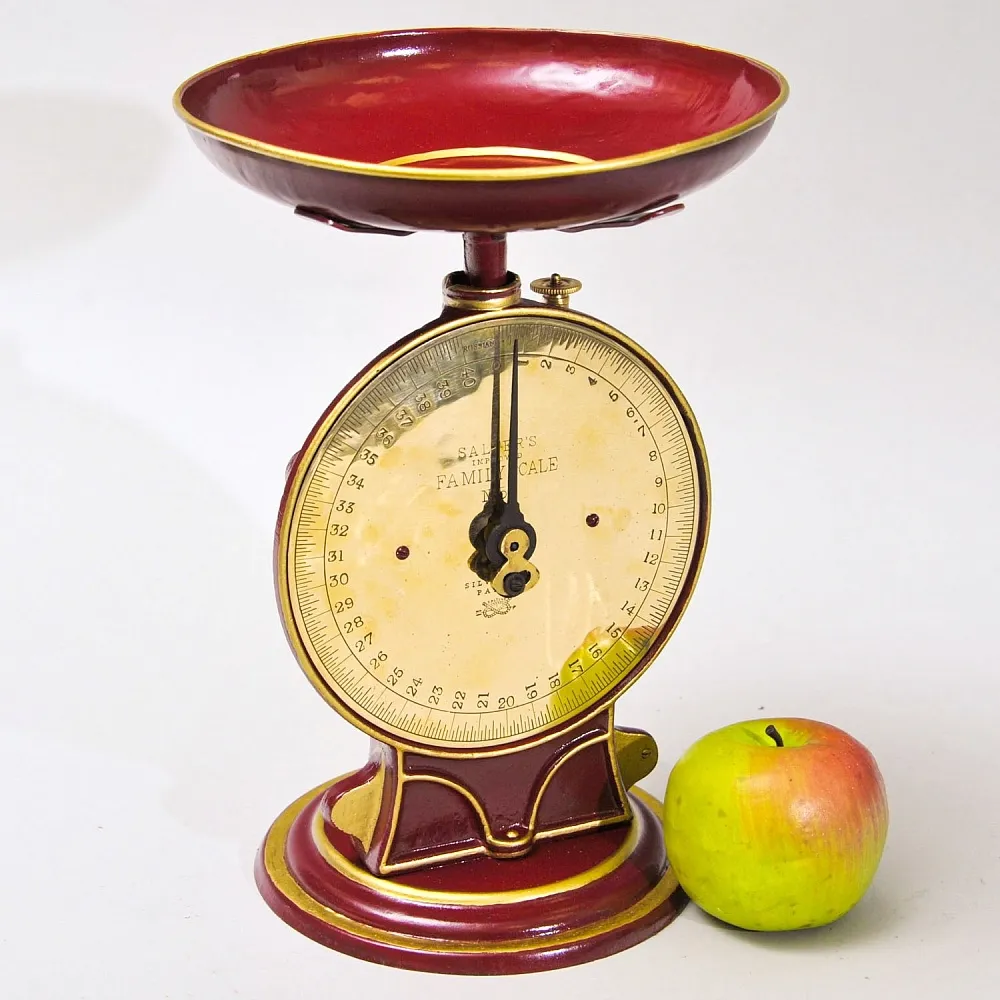 Антикварные Кухонные Механические Весы Повышенной точности, SALTER'S Англия конец ХIХ века.