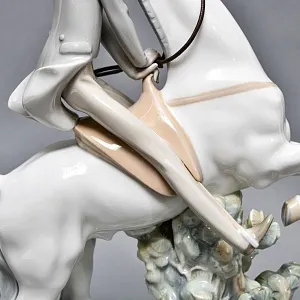 Коллекционная Фарфоровая статуэтка «Всадник», Lladro / Лядро Испания, 1969 - 1985 годы.