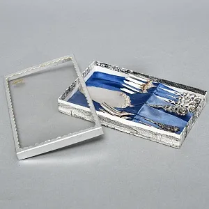 Десертный Набор Лопатка и Вилочки «Хильдесхаймская роза» Silverplate, Германия -60гг.