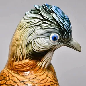 Большая Фарфоровая Статуэтка «Пара птиц - Сойки», Карл Энс / Karl Ens, Германия.