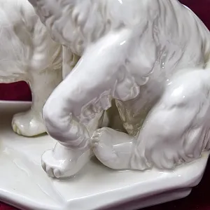 Антикварная Фарфоровая Статуэтка «БЕЛЫЕ МЕДВЕДИ», Karl Ens / Карл Энс, первая половина ХХ века.