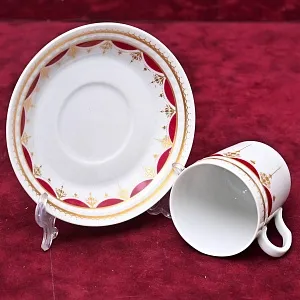 Коллекционная Фарфоровая Кофейная Пара FURSTENBERG, Германия - вторая половина ХХ века.