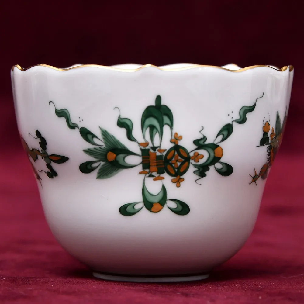 Классическая Фарфоровая Кофейная пара «Зеленый Дракон», MEISSEN Германия, первая половина ХХ века.