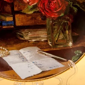 Коллекционная Тарелка «Натюрморт на секретере» Фарфор, Royal MOSA, Голландия -1989 год.