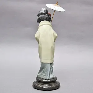 Коллекционная Фарфоровая статуэтка «Гейша с зонтом» Н - 30 см. Lladro, Испания - 1978 год.