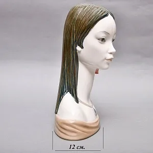 Коллекционная Фарфоровая статуэтка - Бюст «Голова девушки. МАЙЯ», Lladro / Лядро Испания.