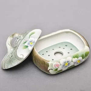 Фаянсовый Набор для Умывания «Яблоневый цвет», K&G Luneville Франция, 1900 - 1920 годы.