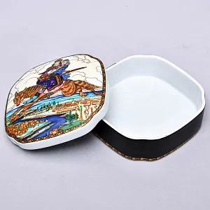 Коллекционная Шкатулка «Иван Царевич и Серый волк» из серии «Русские Сказки», Фарфор VIlleroy&Boch, Германия.