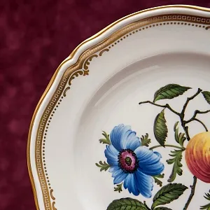 Коллекционная Тарелка - Блюдо «Анемоны и Яблоко» Фарфор, SPODE Англия 70-е годы ХХ века..
