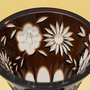 Классическая Ваза Цветного Хрусталя WMF Crystal Cabinet Германия Н-30 см., конец 60-х гг.