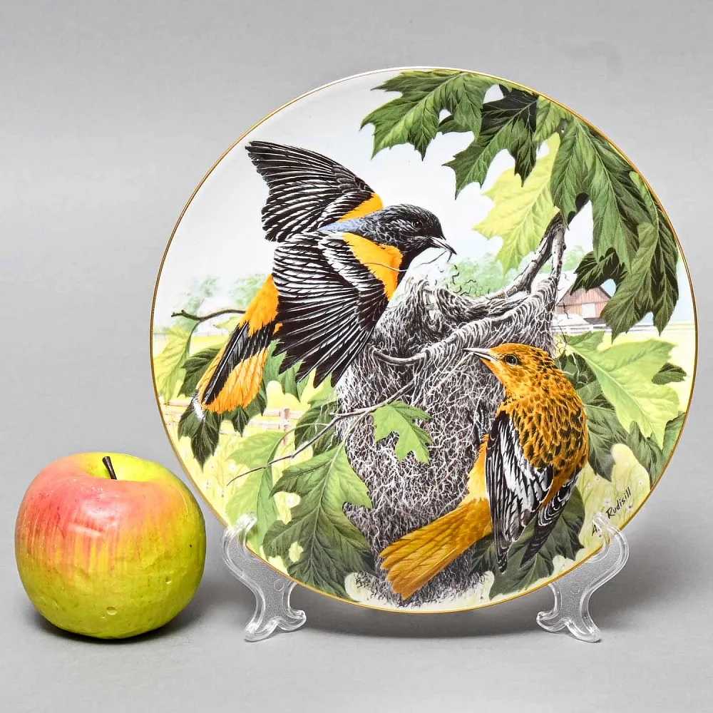 Коллекционная Тарелка «Иволга - Строительство гнезда» Фарфор, Franklin Porcelain США -1983 год.