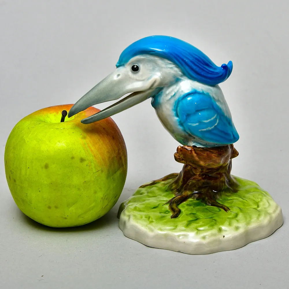 Редкая Фарфоровая статуэтка Птицы «Веселый Зимородок», Goebel Германия - 1982 год.