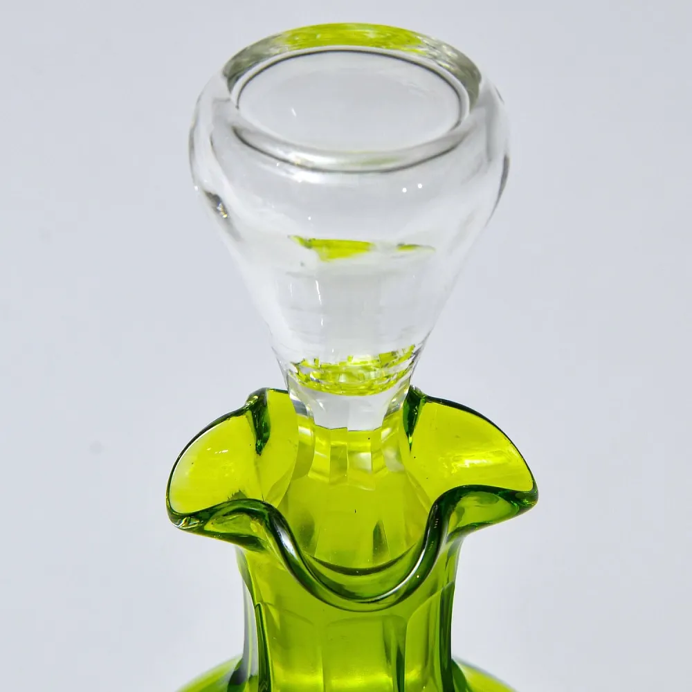 Антикварный Набор Хрустальный Графин и  6 -ть Бокалов для Вина, Val Saint Lambert, Бельгия 30 -е годы ХХ века. 