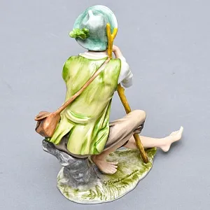 Редкая! Коллекционная Фарфоровая статуэтка «Пастушок с дудочкой» KAISER Porzellan Германия -1967 год.