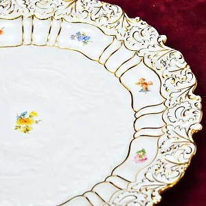 Редкость! Сервировочное Блюдо - Тарелка, Фарфор MEISSEN Германия, середина ХХ века.