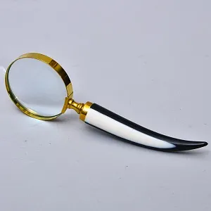 Винтажная Увеличительная Лупа для чтения «Черно - Белый Рог», Англия.