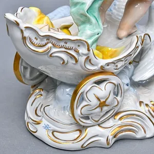 Редкая Фарфоровая Статуэтка «Путти - ПОЧТАЛЬОН», Scheibe - Alsbach, Германия середина ХХ века.