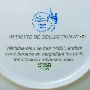 Коллекционная Тарелка «Ягодный Летний Букет» Фарфор, Лимож (Limoges) Франция, середина ХХ века.