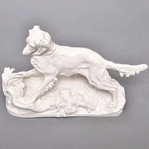 Коллекционная Фарфоровая статуэтка «Удивленная Собака. Сеттер», Nymphenburg Германия.