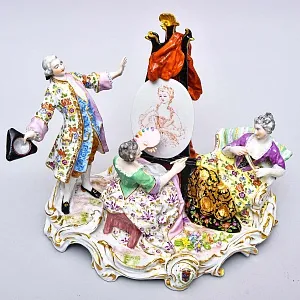 Редкость! Коллекционная Фарфоровая статуэтка «ПОРТРЕТ», Edme Samson et Cie Франция, 1940 - 1969 годы. 