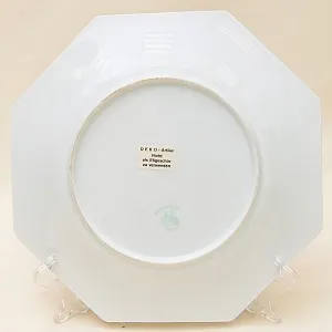 Редкость! Коллекционная Тарелка - Блюдо «Цветы и Павлины» Фарфор ROYAL PE ACOCK, Япония 70 -е гг.