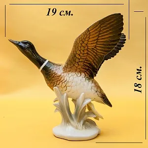 Птица - Фарфоровая статуэтка «Утка - Селезень» Н -18 см., Карл Энс / Karl Ens,  Германия, 50-е годы ХХ века.