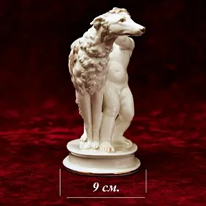 Антикварная Фарфоровая Статуэтка «ПУТТИ И СОБАКА БОРЗАЯ», ROSENTHAL Германия - 1934 год.