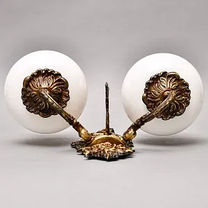 Пара Винтажных Электрических Настенных Двух рожковых Светильников - Бра, бронза СССР 70 -е гг. 