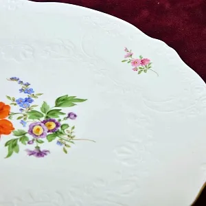Большое Сервировочное Блюдо - Тарелка «ЦВЕТЫ», Фарфор MEISSEN Германия - 1985 год.