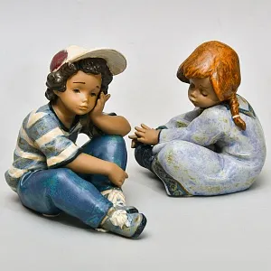 Коллекционная  Фарфоровая статуэтка «Ленивый день», Lladro серия Грес, Испания.