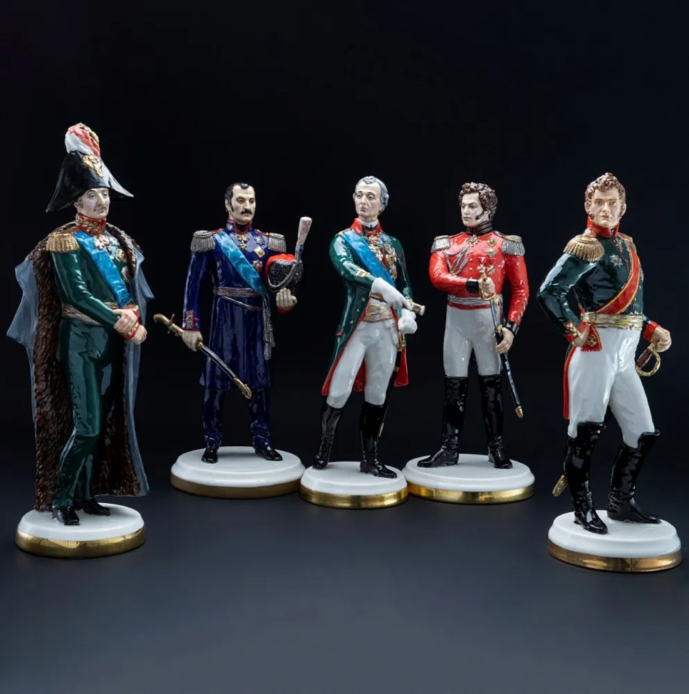 Коллекционная Авторская Статуэтка «Генералы Отечественной Войны 1812 года - Платов М.И.», фарфор, Россия. 
