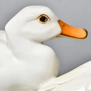 Большая Коллекционная Фарфоровая статуэтка «Три белые утки», Hutschenreuther Германия.