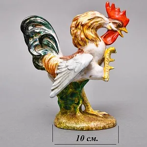 Коллекционные Парные статуэтки «Птицы. Бойцовые петухи», Фаянс, Италия - вторая половина ХХ века. 