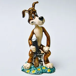 Авторская Коллекционная Фарфоровая Статуэтка «Пес Шарик», Россия.