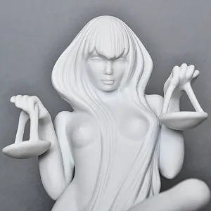 Коллекционная Фарфоровая статуэтка «Девушка, Знак Зодиака - Весы», Royal Copenhagen Дания.