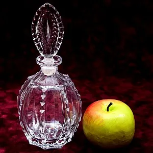 Винтажный Хрустальный Соусник - Графинчик с пробкой BEYER Германия 60-е годы ХХ века.