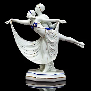 Редкость! Фарфоровая Статуэтка «Балет - Танец МОДЕРН», SITZENDORF Гермагия 50 гг.