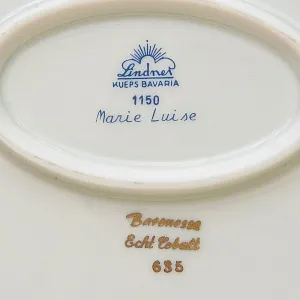 Большое Фарфоровое Блюдо - Тарелка «Marie-Luise», Кобальт LINDNER Kups, Германия 60-гг. 