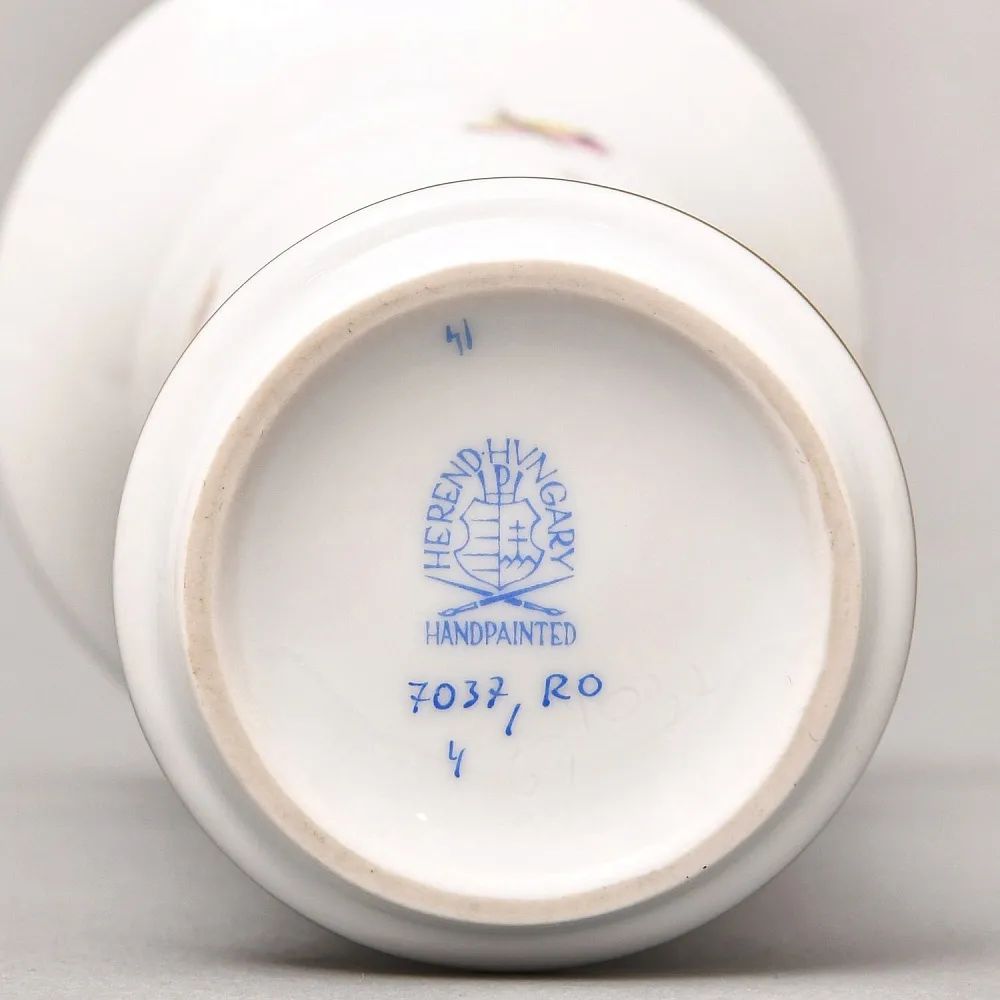 Небольшая Классическая Ваза для цветов «ROTHSHILD BIRDS», Фарфор Herend Венгрия.