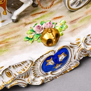 Редкость! Большая Фарфоровая статуэтка «КАРЕТА», SITZENDORF Германия, середина ХХ века.