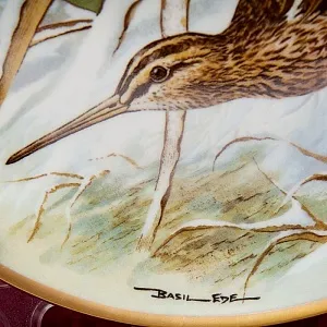 Коллекционная Тарелка «Бекасы» Фарфор Лимож Limoges Франция 1979 год.