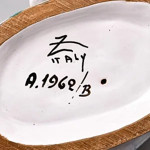 Коллекционные Парные статуэтки «Птицы. Бойцовые петухи», Фаянс, Италия - вторая половина ХХ века. 