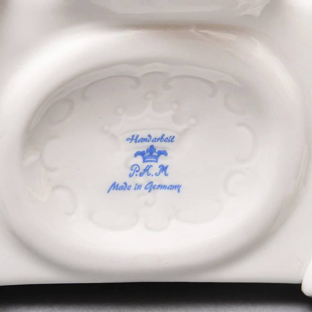 Винтажные Каминные Механические Фарфоровые Часы с боем «Время Роз», Franz Hermle & Sohn Германия 50 гг. 