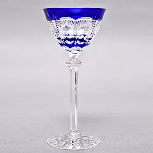 РЕДКОСТЬ! Бокал для вина «Oskar» Цветной Хрусталь, JOSEPHINENHUTTE, Германия, 40 гг.