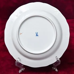 Чайная Винтажная пара + Тарелка (Тройка) серии BLUME Фарфор MEISSEN / МЕЙСЕН Германия.